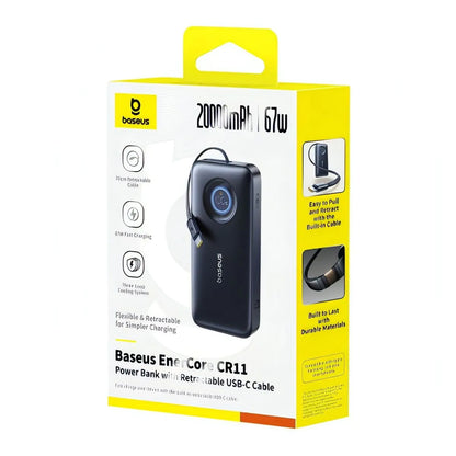 Vanjska baterija Baseus EnerCore CR11, 20000mAh, 67W, PD, 2 x USB-C, Crna E0027H00
