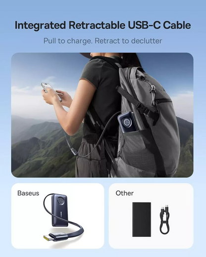 Vanjska baterija Baseus EnerCore CR11, 10000mAh, 45W, PD, 2 x USB-C, Crna E0027G01