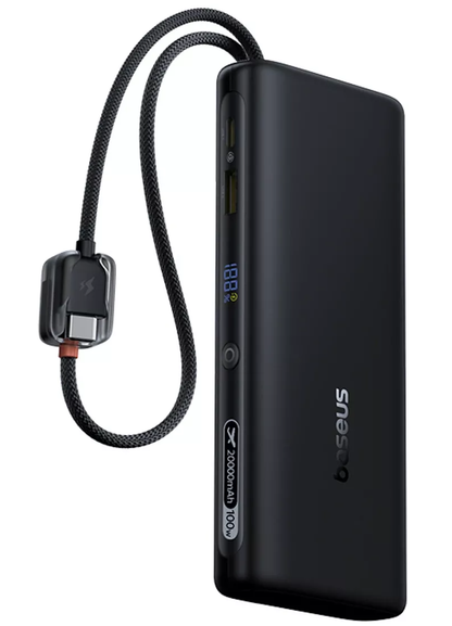Vanjska baterija Baseus EnerFill FC41, 20000mAh, 100W, QC + PD, 1 x USB-A - 3 x USB-C, Crna E0028N03