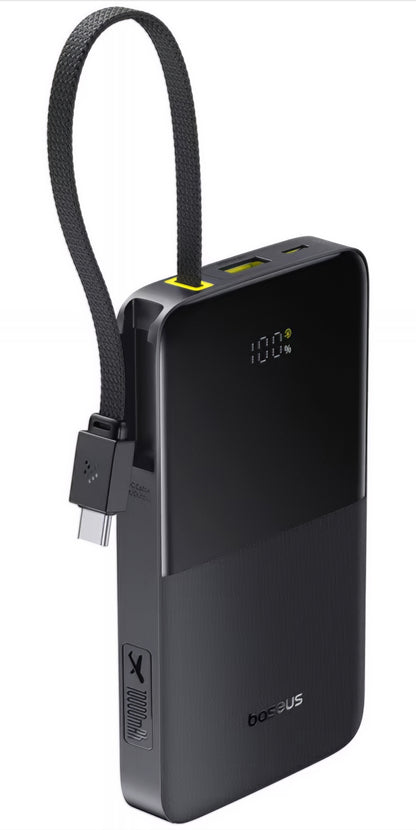 Vanjska baterija Baseus EnerFill Bipow2 Pro, 10000mAh, 22.5W, QC + PD, 1 x USB-A - 2 x USB-C, Crna E0027600