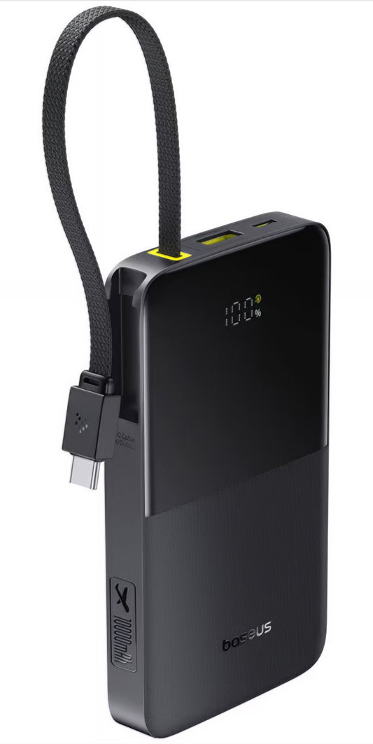 Vanjska baterija Baseus EnerFill Bipow2 Pro, 10000mAh, 22.5W, QC + PD, 1 x USB-A - 2 x USB-C, Crna E0027600