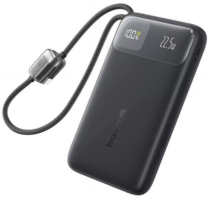 Vanjska baterija Baseus EnerFill FC11, 10000mAh, 22.5W, QC + PD, 1 x Lightning - 1 x USB-A - 2 x USB-C, Crna E0027R04
