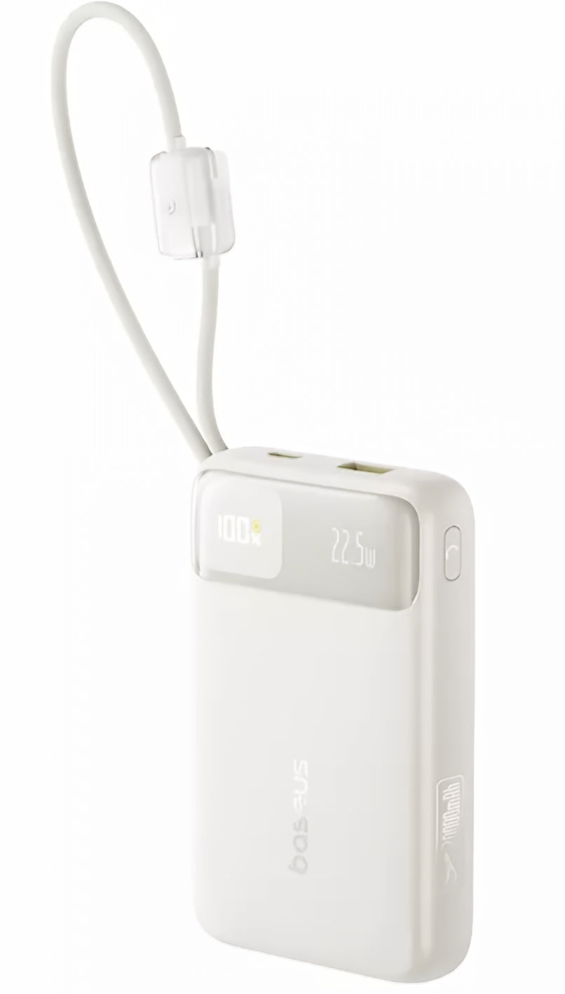 Vanjska baterija Baseus EnerFill FC11, 20000mAh, 22.5W, QC + PD, 1 x Lightning - 1 x USB-A - 2 x USB-C, Bež E0027S05