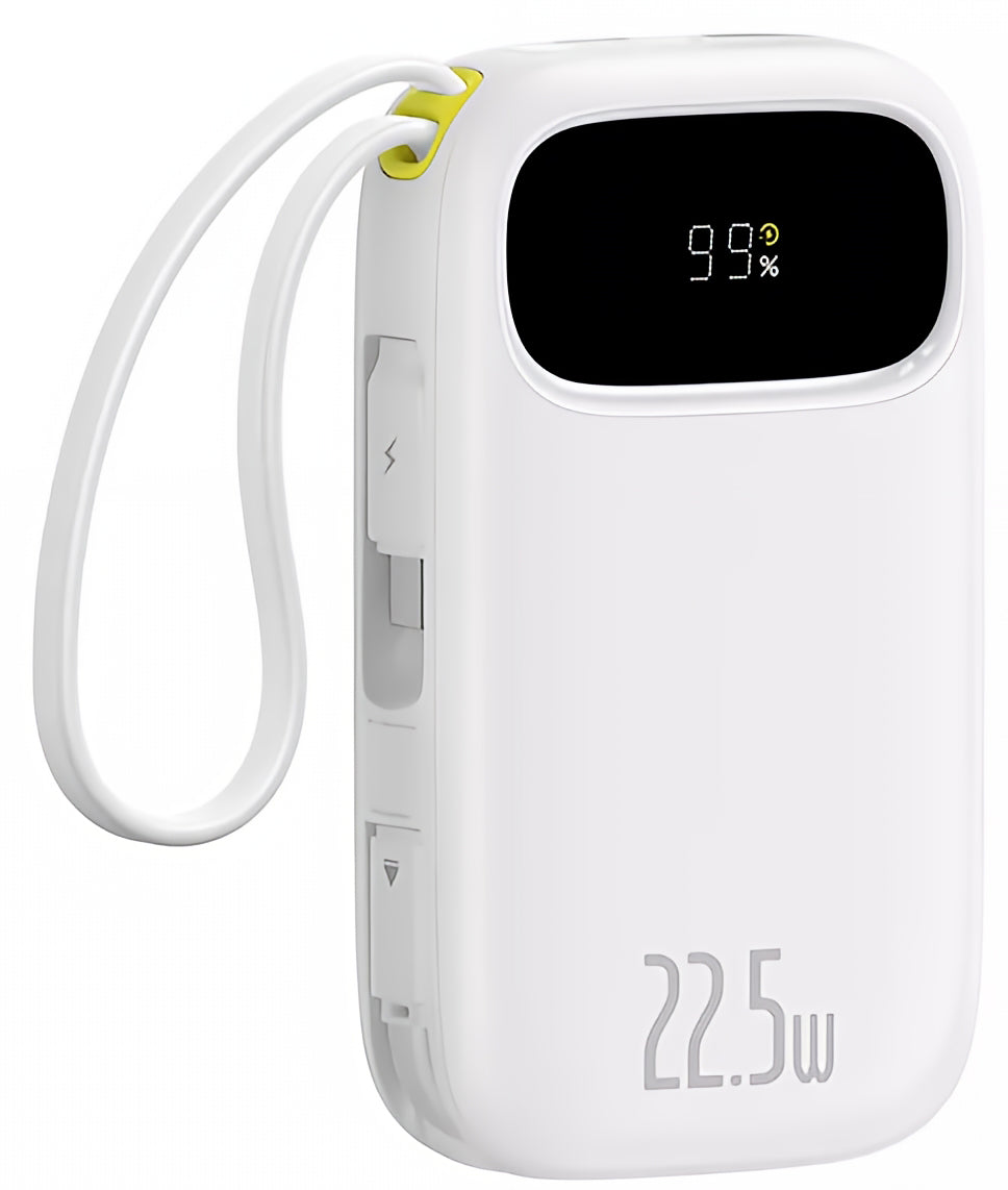 Vanjska baterija Baseus EnerFill FC31, 10000mAh, 22.5W, QC + PD, 1 x Lightning - 1 x USB-A - 2 x USB-C, Bijela P10082106213-00