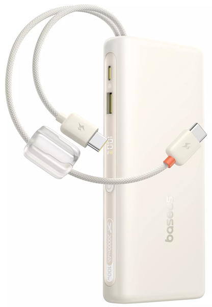 Vanjska baterija Baseus EnerFill FC41, 20000mAh, 100W, QC + PD, 1 x USB-A - 3 x USB-C, Bijela E0028N04