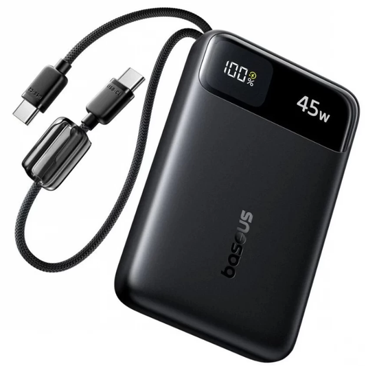Vanjska baterija Baseus EnerFill FC11, 10000mAh, 45W, QC + PD, 1 x USB-A - 3 x USB-C, Crna E0031000