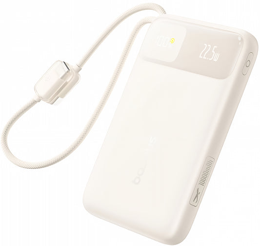 Vanjska baterija Baseus EnerFill FC11, 10000mAh, 22.5W, QC + PD, 1 x Lightning - 1 x USB-A - 2 x USB-C, Bež E0027R05