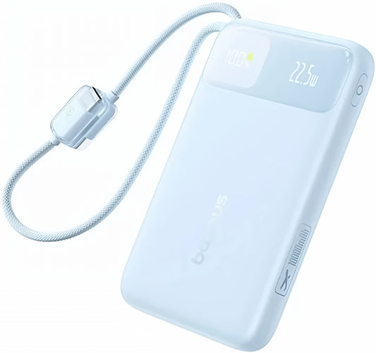 Vanjska baterija Baseus EnerFill FC11, 10000mAh, 22.5W, QC + PD, 1 x Lightning - 1 x USB-A - 2 x USB-C, Plava E0027R06
