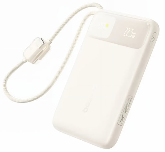 Vanjska baterija Baseus EnerFill FC11, 10000mAh, 22.5W, QC + PD, 1 x USB-A - 3 x USB-C, Bež E0030401