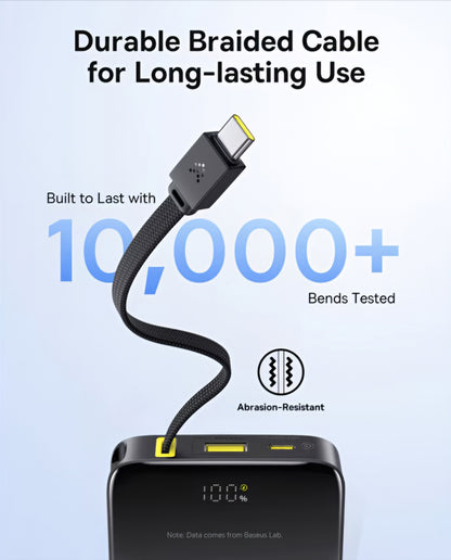 Vanjska baterija Baseus EnerFill Bipow2 Pro, 10000mAh, 22.5W, QC + PD, 1 x USB-A - 2 x USB-C, Crna E0027600