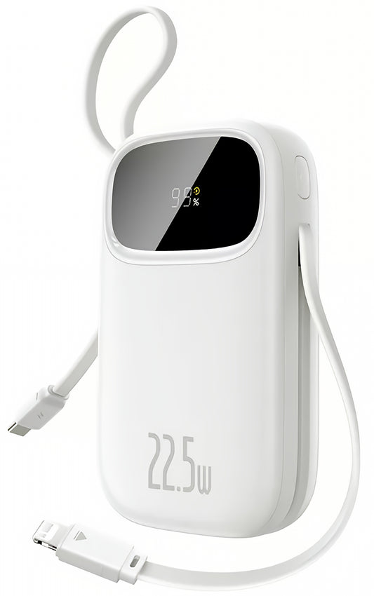 Vanjska baterija Baseus EnerFill FC31, 10000mAh, 22.5W, QC + PD, 1 x Lightning - 1 x USB-A - 2 x USB-C, Bijela P10082106213-00