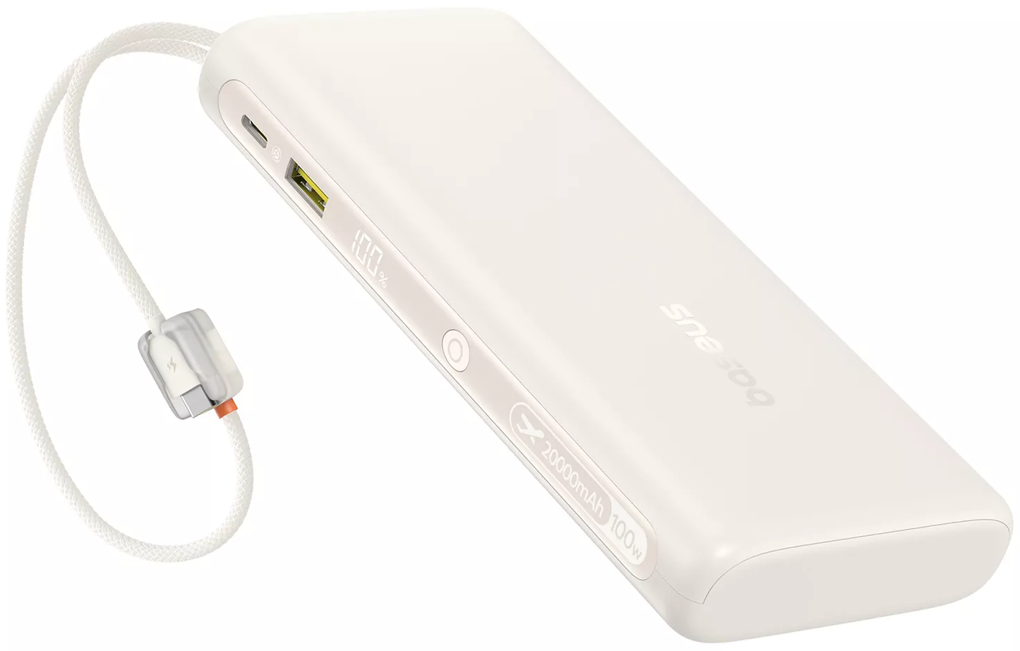 Vanjska baterija Baseus EnerFill FC41, 20000mAh, 100W, QC + PD, 1 x USB-A - 3 x USB-C, Bijela E0028N04