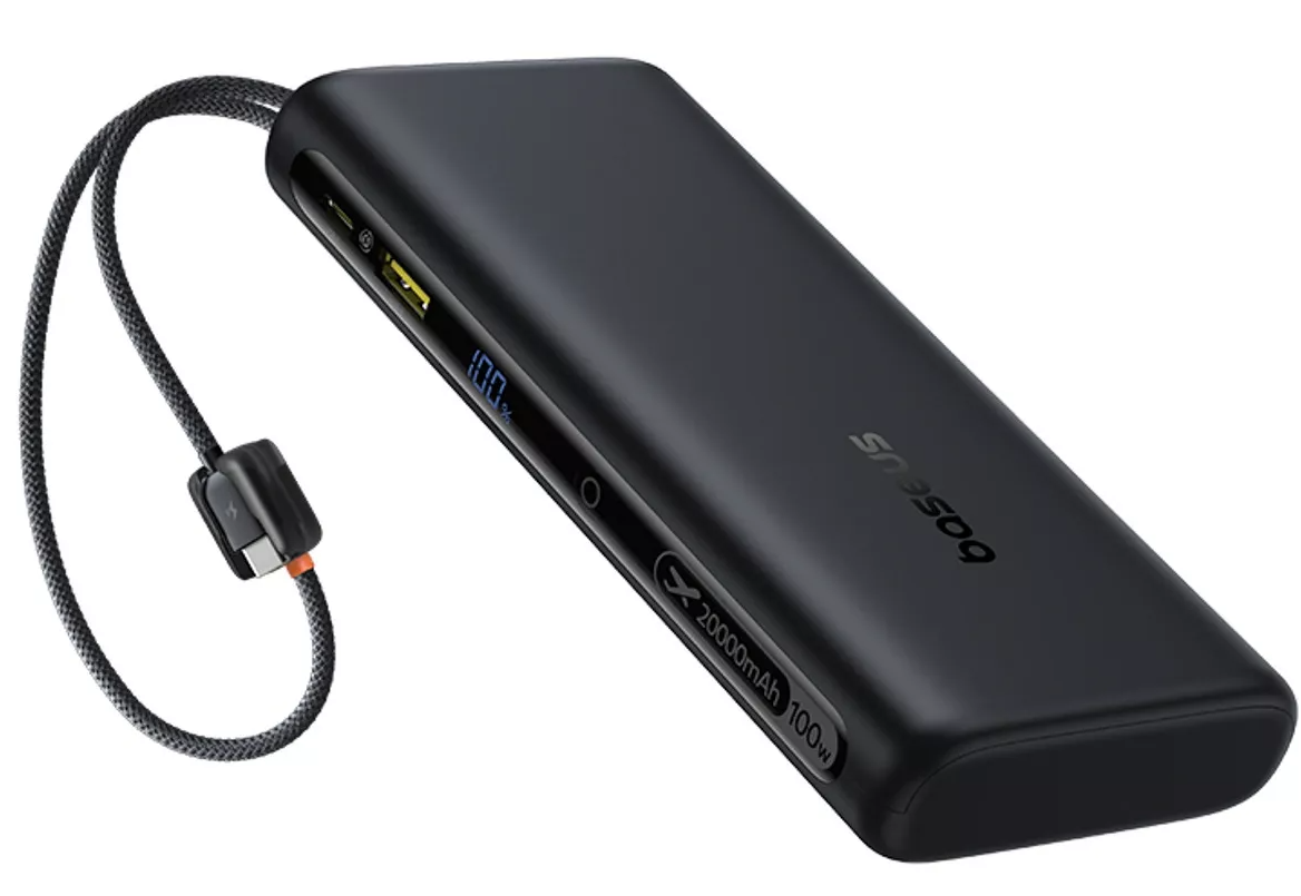 Vanjska baterija Baseus EnerFill FC41, 20000mAh, 100W, QC + PD, 1 x USB-A - 3 x USB-C, Crna E0028N03