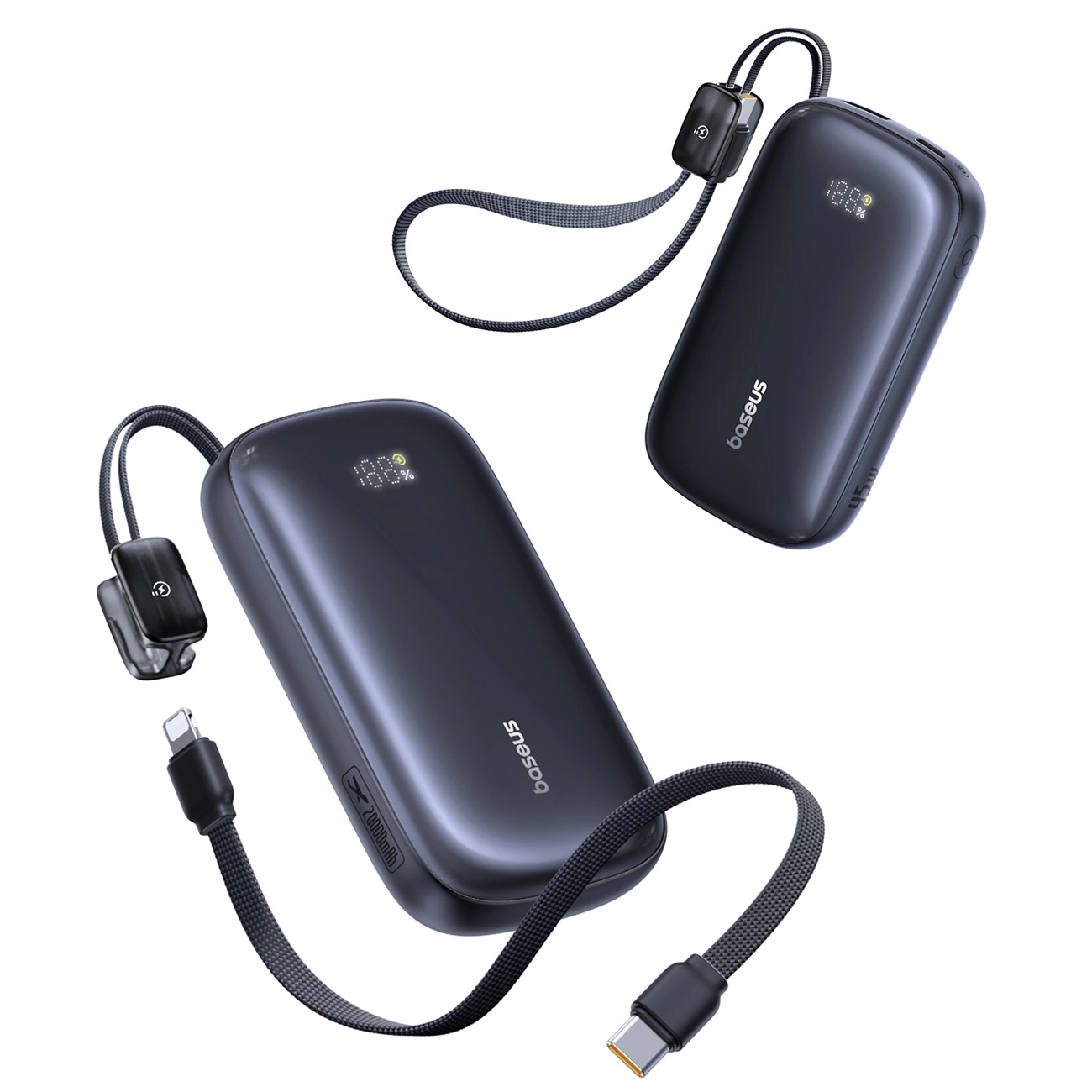 Vanjska baterija Baseus EnerFill FC21 QPow 3 Ultra, 20000mAh, 45W, QC + PD, 1 x USB-A - 1 x USB-C, Crna E0027P00