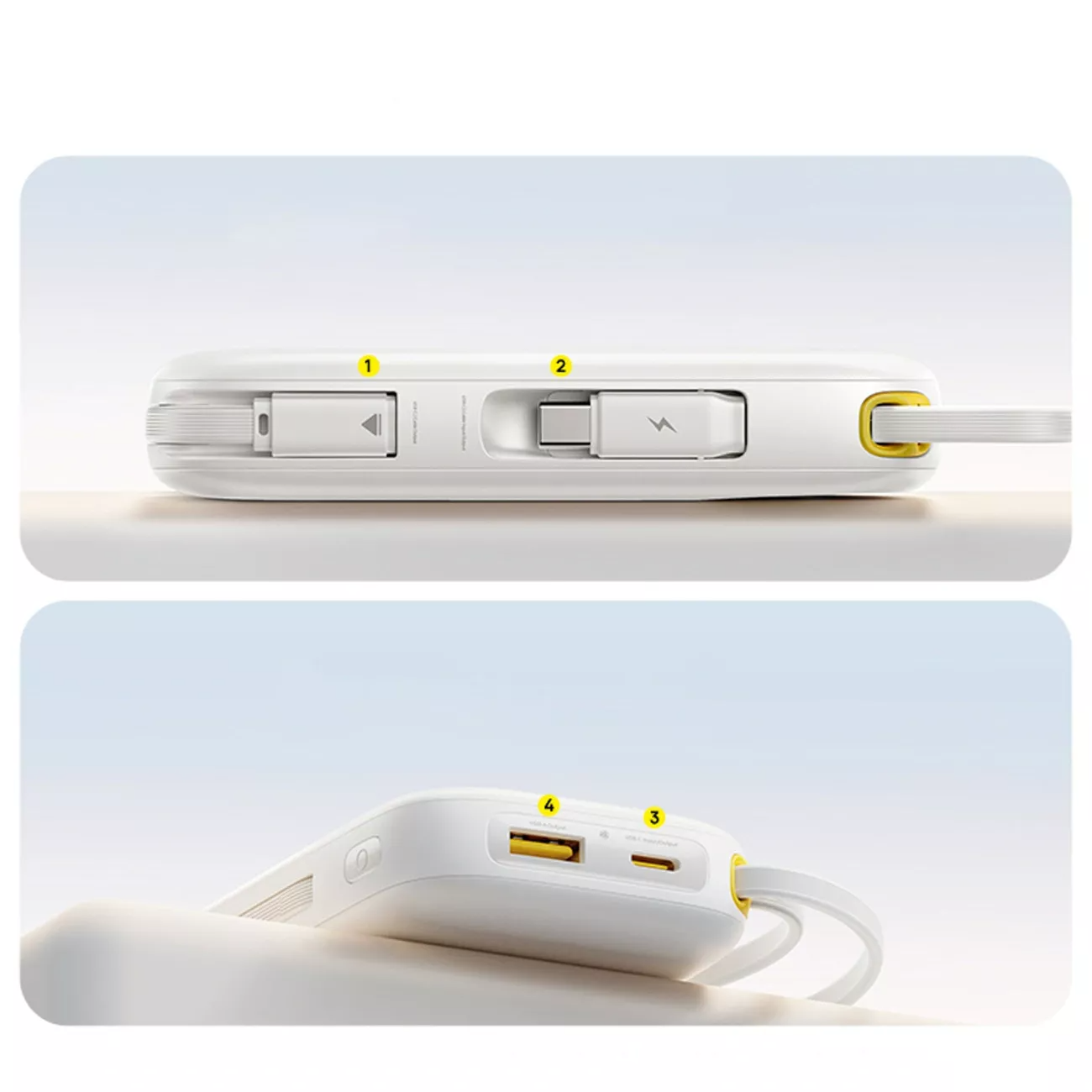Vanjska baterija Baseus EnerFill FC31 Qpow 3, 20000mAh, 45W, QC + PD, 1 x USB-A - 3 x USB-C, Bijela P10082105213-00