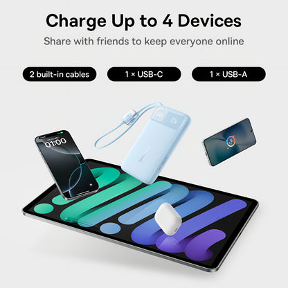 Vanjska baterija Baseus EnerFill FC11, 20000mAh, 22.5W, QC + PD, 1 x Lightning - 1 x USB-A - 2 x USB-C, Plava E0027S06