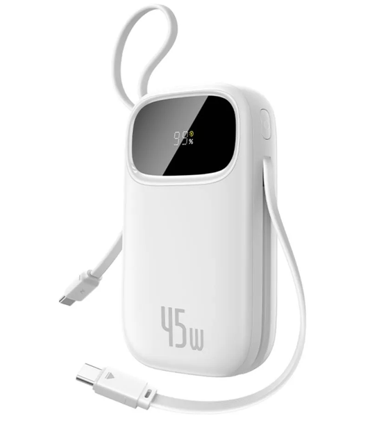 Vanjska baterija Baseus EnerFill FC31, 20000mAh, 45W, QC + PD, 1 x Lightning - 1 x USB-A - 2 x USB-C, Bijela P10082105213-00