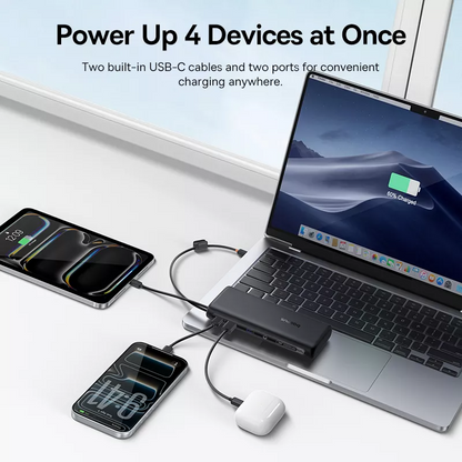 Vanjska baterija Baseus EnerFill FC41, 20000mAh, 100W, QC + PD, 1 x USB-A - 3 x USB-C, Crna E0028N03