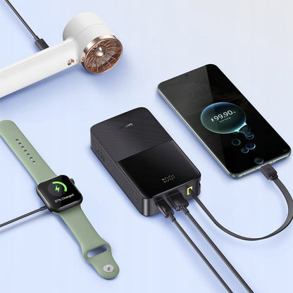 Vanjska baterija Baseus EnerFill Bipow2 Pro, 20000mAh, 22.5W, QC + PD, 1 x USB-A - 2 x USB-C, Crna E0027701