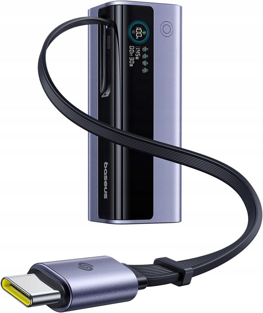Vanjska baterija Baseus EnerGeek GR11, 20000mAh, 145W, QC + PD, 1 x USB-A - 3 x USB-C, Siva