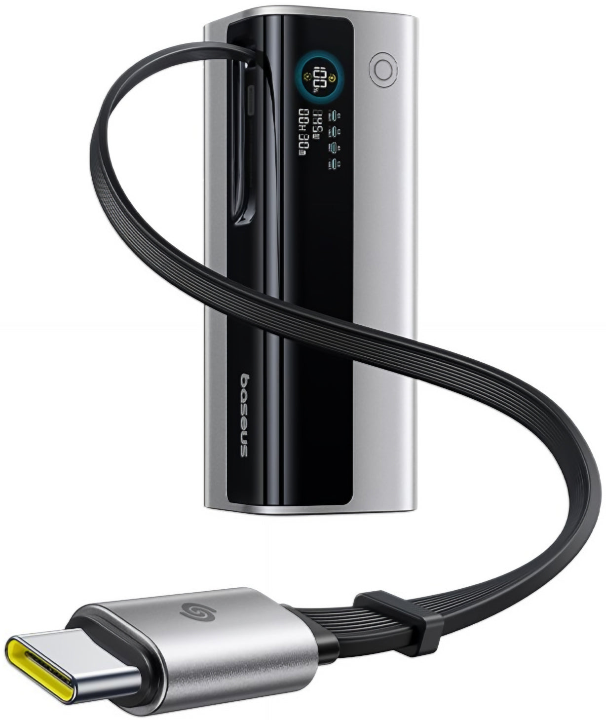 Vanjska baterija Baseus EnerGeek GR11, 20000mAh, 145W, QC + PD, 1 x USB-A - 3 x USB-C, Srebrna E0027B02