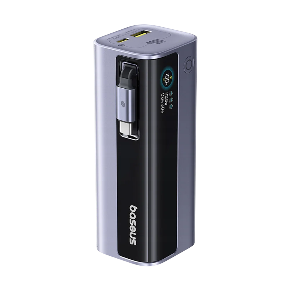 Vanjska baterija Baseus EnerGeek GR11, 10000mAh, 100W, QC + PD, 1 x USB-A - 2 x USB-C, Siva E0027A01