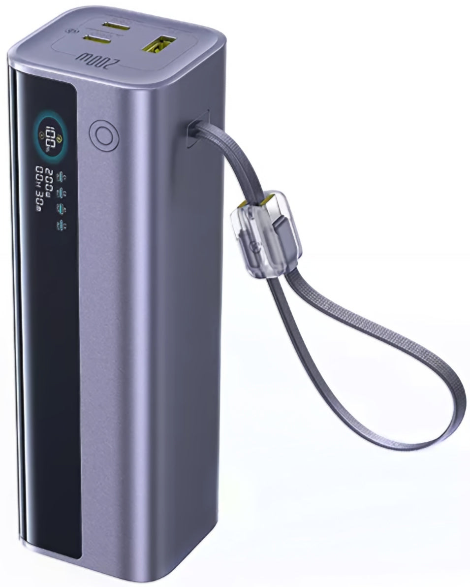 Vanjska baterija Baseus EnerGeek GR11, 25000mAh, 200W, QC + PD, 1 x USB-A - 3 x USB-C, Siva E0028Q00