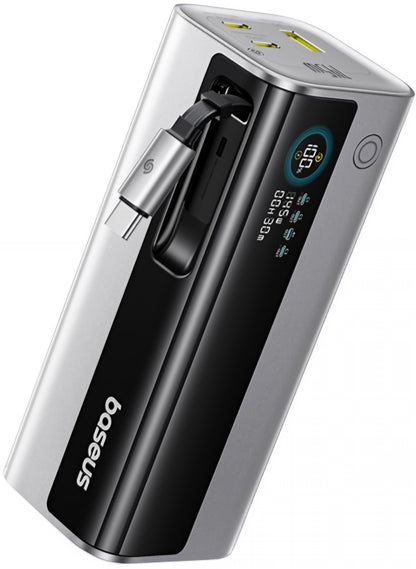Vanjska baterija Baseus EnerGeek GR11, 20000mAh, 145W, QC + PD, 1 x USB-A - 3 x USB-C, Srebrna E0027B02