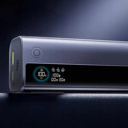 Vanjska baterija Baseus EnerGeek GR11, 10000mAh, 100W, QC + PD, 1 x USB-A - 2 x USB-C, Siva E0027A01