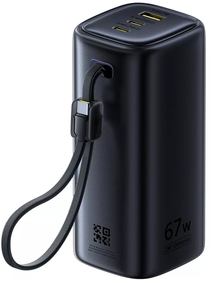 Vanjska baterija Baseus EnerGeek GX11, 20000mAh, 67W, QC + PD, 1 x USB-A - 2 x USB-C, Crna E0025701