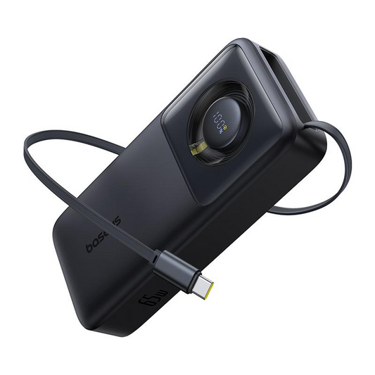 Vanjska baterija Baseus Free2Pull, 20000mAh, 65W, PD, 2 x USB-C, Crna, Obnovljena P10073700123-00