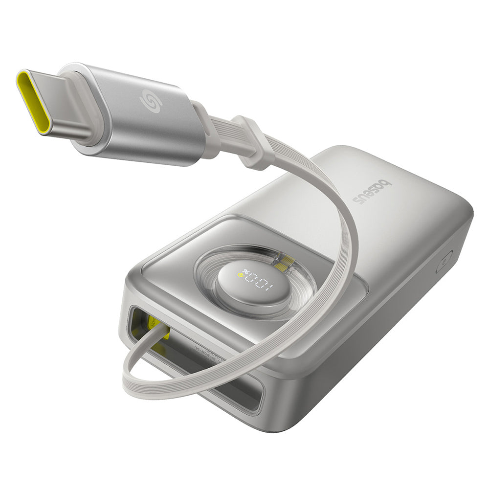 Vanjska baterija Baseus Free2Pull, 20000mAh, 65W, PD, 2 x USB-C, Siva P10073700843-00
