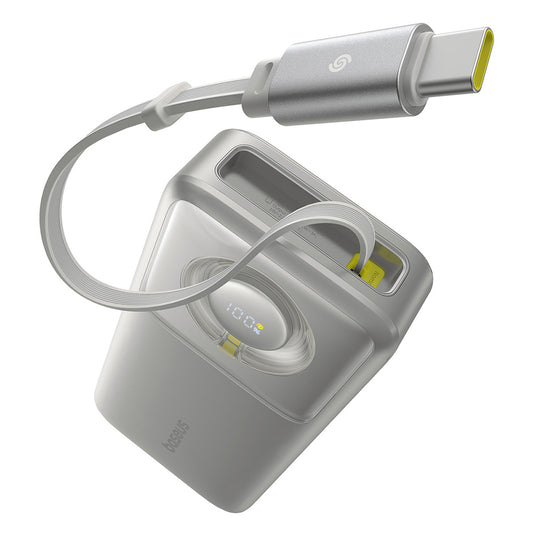 Vanjska baterija Baseus Free2Pull, 20000mAh, 65W, PD, 2 x USB-C, Siva P10073700843-00