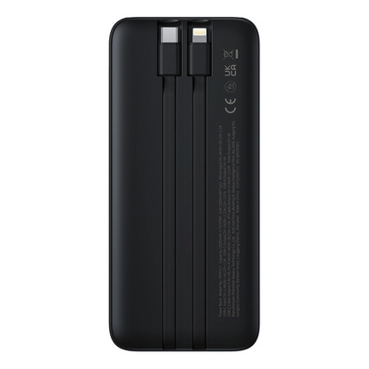 Vanjska baterija Baseus Lipow, 10000mAh, 22.5W, QC + PD, 1 x Lightning - 1 x USB-A - 2 x USB-C, Crna P10079101123-00