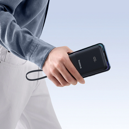 Vanjska baterija Baseus Lipow, 10000mAh, 22.5W, QC + PD, 1 x Lightning - 1 x USB-A - 2 x USB-C, Crna P10079101123-00