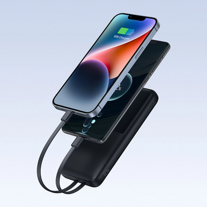 Vanjska baterija Baseus Lipow, 10000mAh, 22.5W, QC + PD, 1 x Lightning - 1 x USB-A - 2 x USB-C, Crna P10079101123-00
