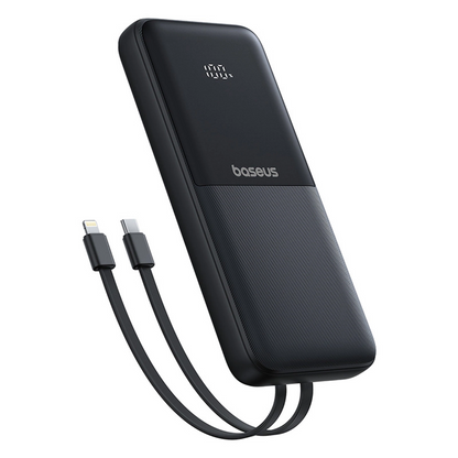 Vanjska baterija Baseus Lipow, 10000mAh, 22.5W, QC + PD, 1 x Lightning - 1 x USB-A - 2 x USB-C, Crna P10079101123-00