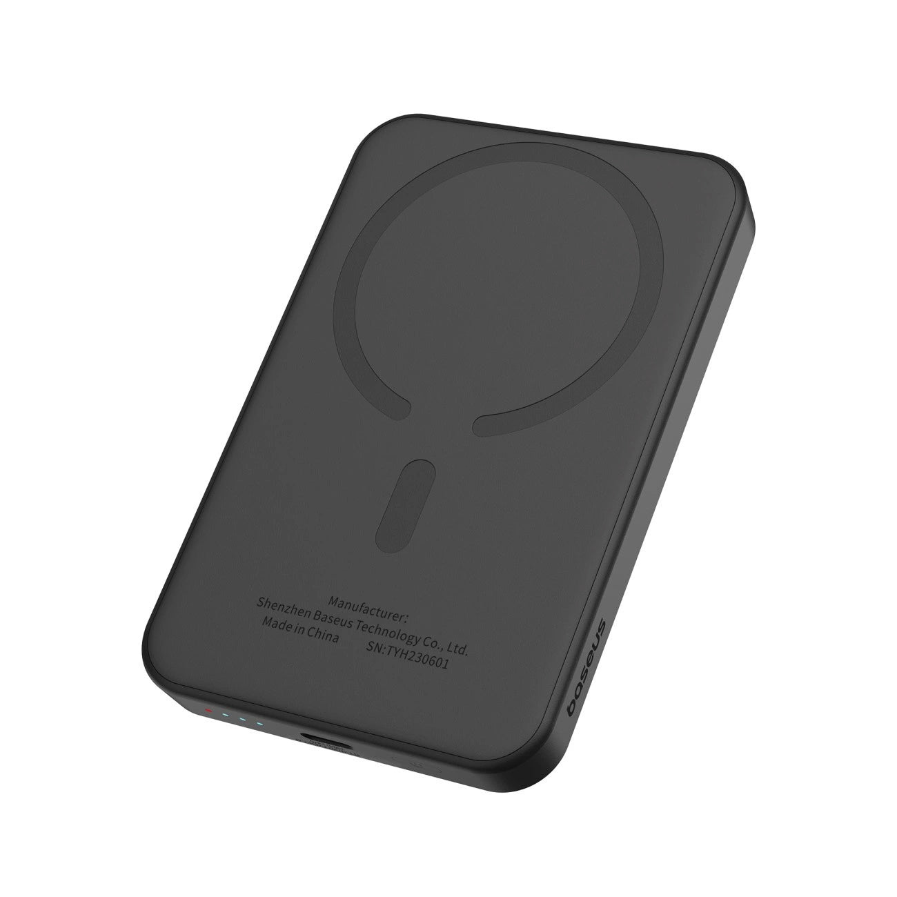Vanjska baterija bežična Baseus Magnetic Mini, 5000mAh, 20W, PD + FQI, 1 x QI - 1 x USB-C, crna P10022107113-00