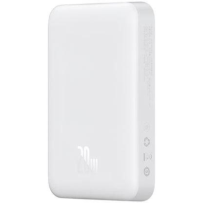 Vanjska baterija Baseus Magnetic Mini, 10000mAh, 20W, PD + FQI, 1 x USB-C, Bijela P10059001223-00