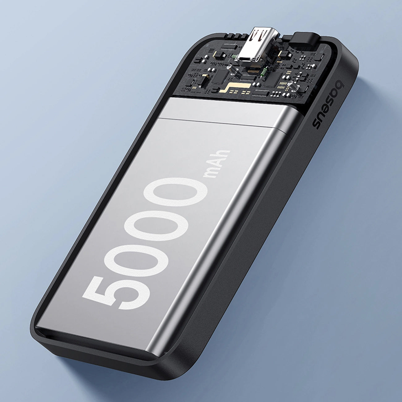 Vanjska baterija bežična Baseus Magnetic Mini, 5000mAh, 20W, PD + FQI, 1 x QI - 1 x USB-C, crna P10022107113-00