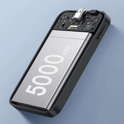 Vanjska baterija bežična Baseus Magnetic Mini, 5000mAh, 20W, PD + FQI, 1 x QI - 1 x USB-C, crna P10022107113-00
