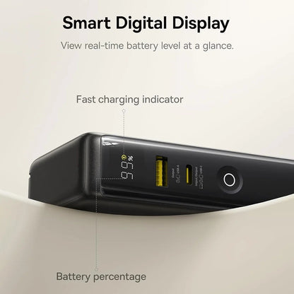Vanjska baterija Baseus Nomos NT11 Omni US, 10000mAh, 67W, QC + PD, 1 x USB-A - 2 x USB-C, Crna P10078807123-00