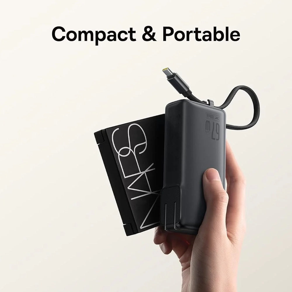 Vanjska baterija Baseus Nomos NT11 Omni US, 10000mAh, 67W, QC + PD, 1 x USB-A - 2 x USB-C, Crna P10078807123-00