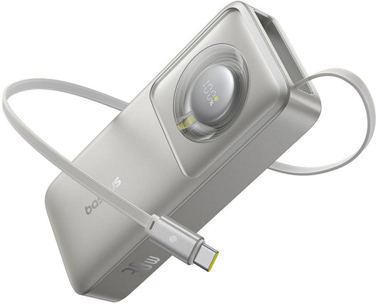 Vanjska baterija Baseus OS Free2Pull, 10000mAh, 30W, PD, 2 x USB-C, Siva P10073701843-00
