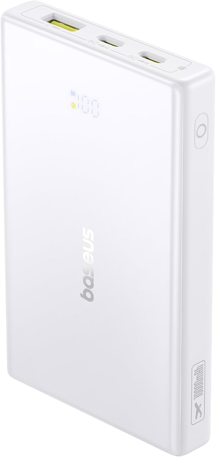 Vanjska baterija Baseus PicoGo, 10000mAh, 20W, QC + PD, 1 x USB-A - 2 x USB-C, Bijela P10076801213-00