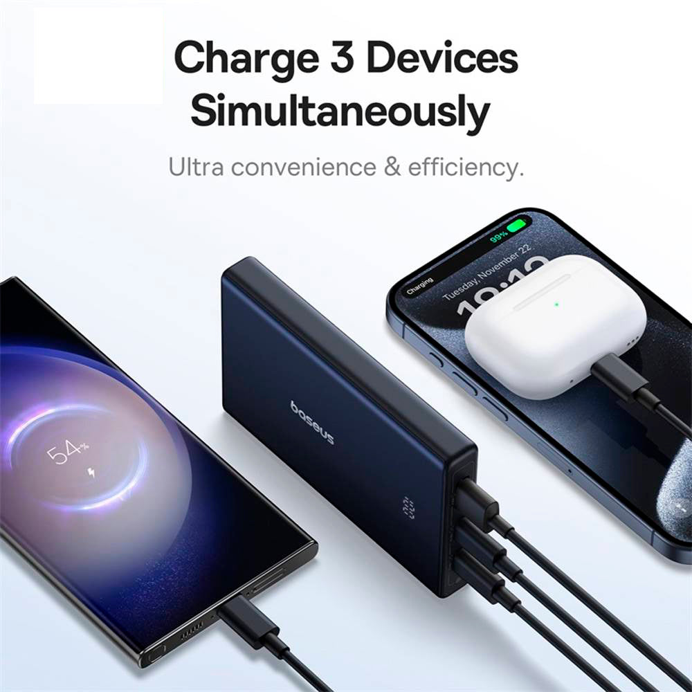 Vanjska baterija Baseus PicoGo, 10000mAh, 20W, QC + PD, 1 x USB-A - 2 x USB-C, Crna P10076801123-00