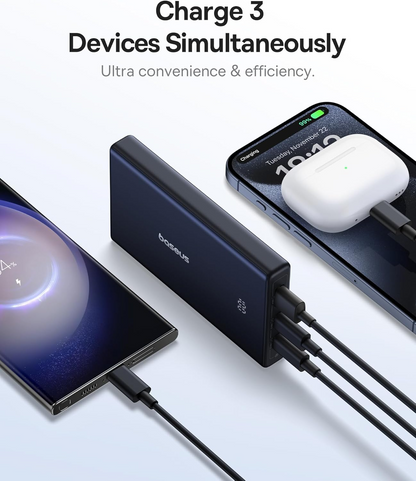 Vanjska baterija Baseus PicoGo, 10000mAh, 20W, QC + PD, 1 x USB-A - 2 x USB-C, Bijela P10076801213-00