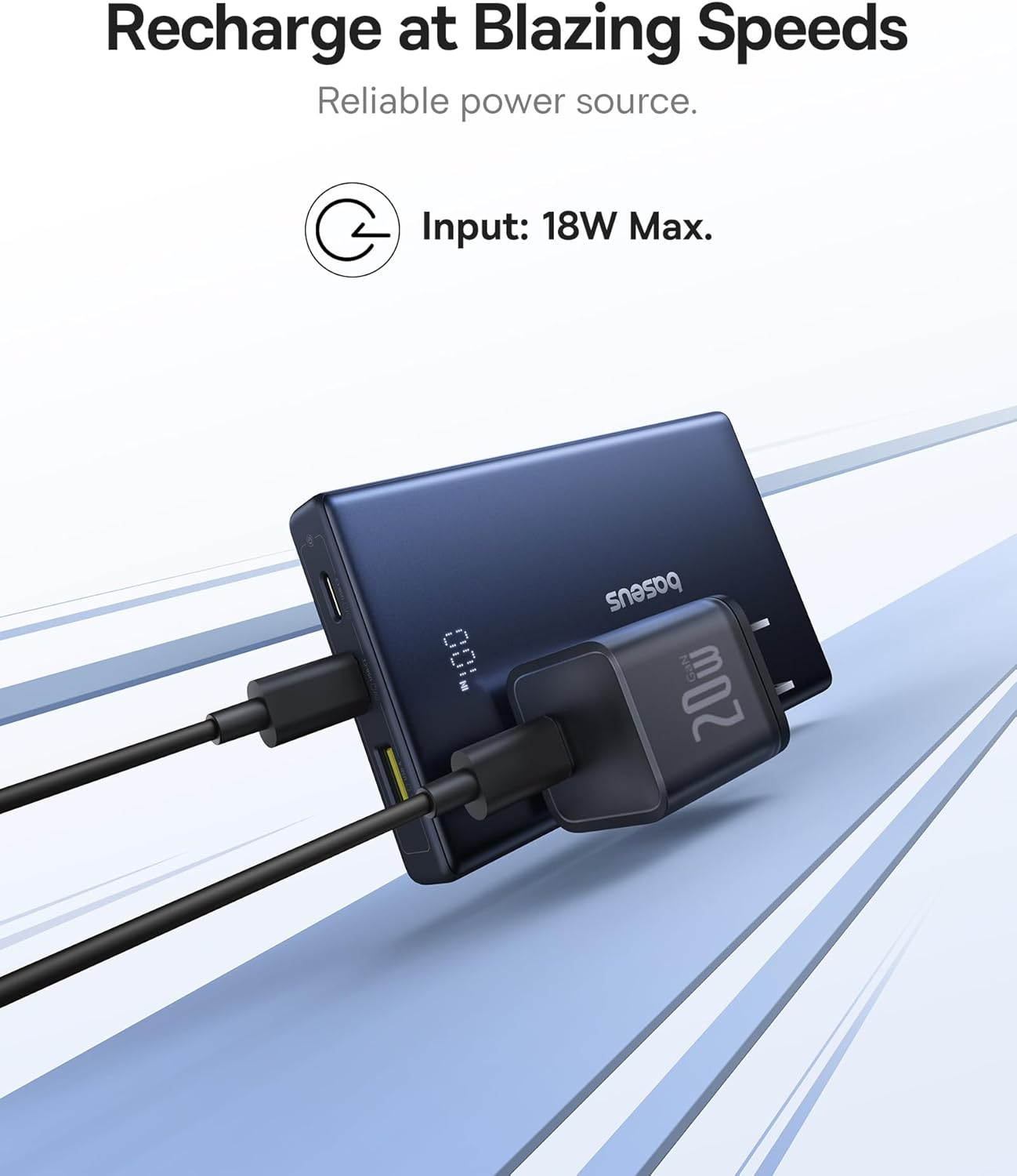 Vanjska baterija Baseus PicoGo, 10000mAh, 20W, QC + PD, 1 x USB-A - 2 x USB-C, Bijela P10076801213-00