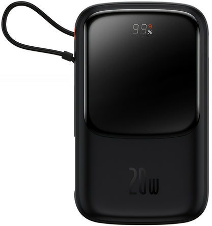 Vanjska baterija Baseus Qpow Pro, 20000mAh, 20W, QC + PD, 1 x Lightning - 1 x USB-A - 1 x USB-C, Crna PPQD060201