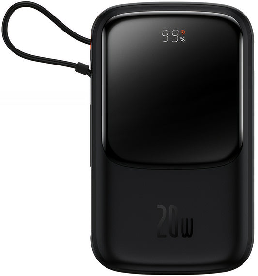 Vanjska baterija Baseus Qpow Pro, 20000mAh, 20W, QC + PD, 1 x Lightning - 1 x USB-A - 1 x USB-C, Crna PPQD060201